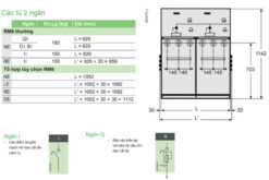 Cấu hình tủ trung thế RMU Schneider 2 ngăn RM6-QI