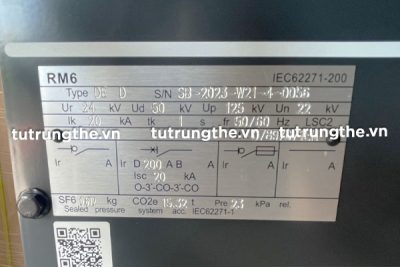Nameplate tủ trung thế Schneider RM6 DE-D