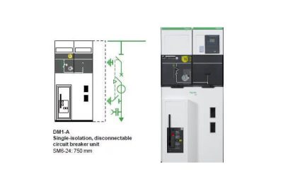Tủ Máy Cắt Có Dao Cách Ly SM6 DM1-A Schneider
