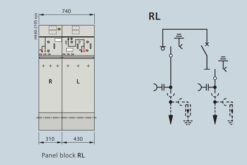 Kích thước và sơ đồ nguyên lý tủ RMU 2 ngăn Siemens 8DJH RL