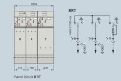 Kích thước và sơ đồ nguyên lý tủ RMU 3 ngăn Siemens 8DJH RRT