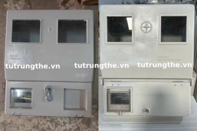 Hình ảnh thực tế Hộp 2 Công Tơ Nhựa Composite