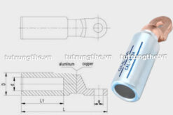 Bản vẽ cấu tạo đầu cốt xử lý đồng nhôm Gulifa