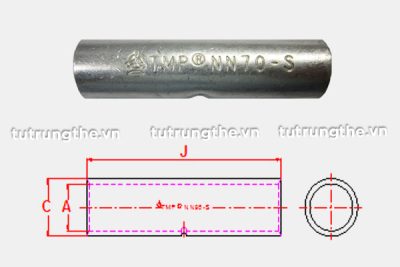 Bản vẽ cấu tạo ống nối đồng NN-S