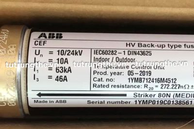 Cầu chì ống trung thế ABB 24kV 10A