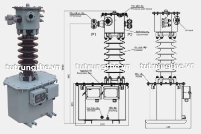 Hợp bộ đo lường đa năng MOF 1 pha 35kV EMIC