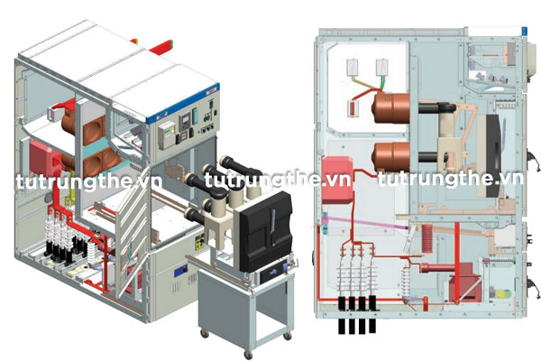 Cấu trúc tủ máy cắt trung thế TMS1 TGE