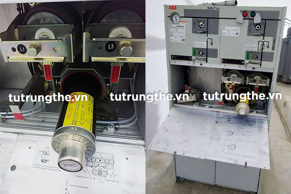 Chì ống Siba lắp tủ RMU ABB ngăn LBS có bệ chì